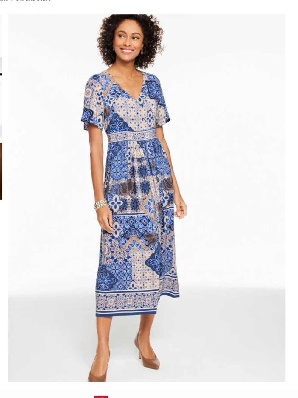 NWT Talbots Short Sleeve Fit Flare Dress - Casablanca 20W